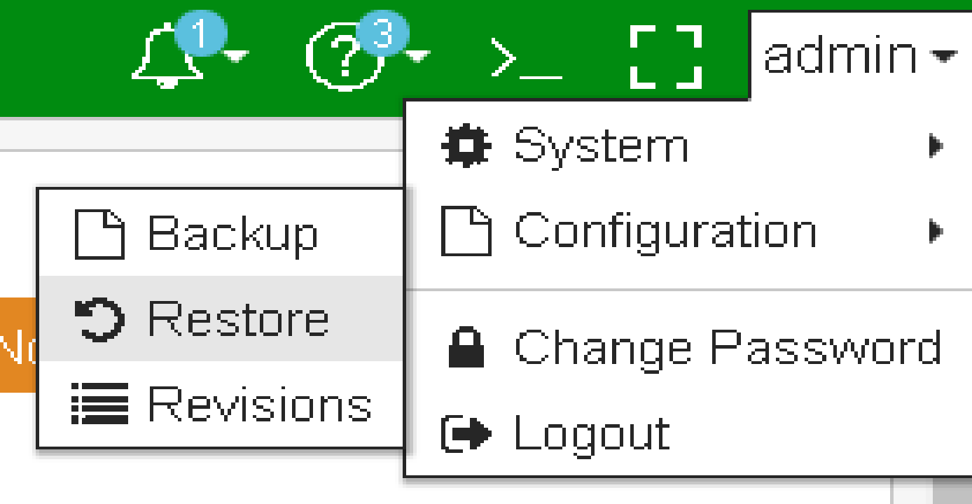 restauracion de configuracionde equipos fortigate 1