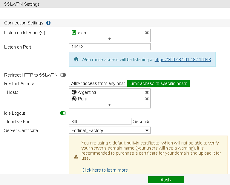 ssl vpn forticlient windows 7