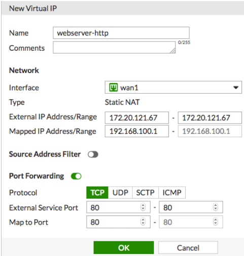 uso de direcciones ip virtuales para configurar el reenvio de puertos 2