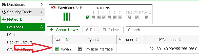 compartir internet celular firewall fortigate